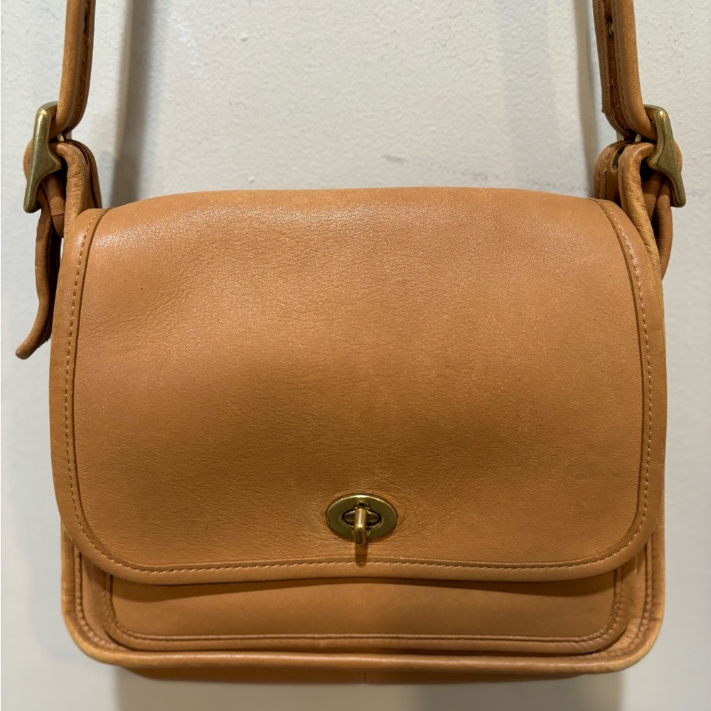 Vintage Coach Butterscotch Leather Bag, Circa Early 90s.